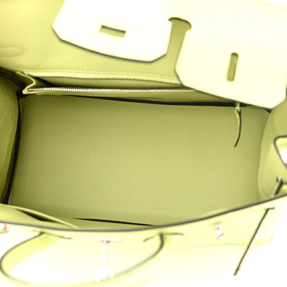 Hermes Matte Alligator Birkin 25 Jaune Bourgeon 6 of 11