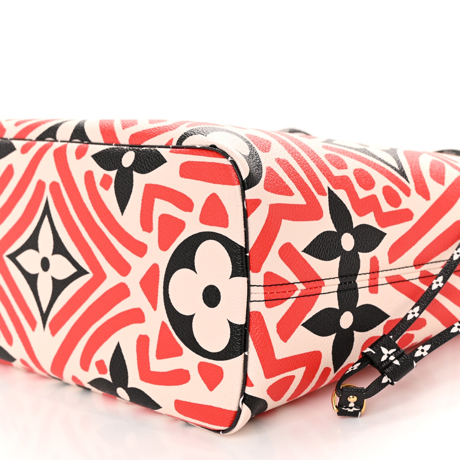Louis Vuitton Monogram Giant Crafty Neverfull MM Creme Rouge Black 11 of 11