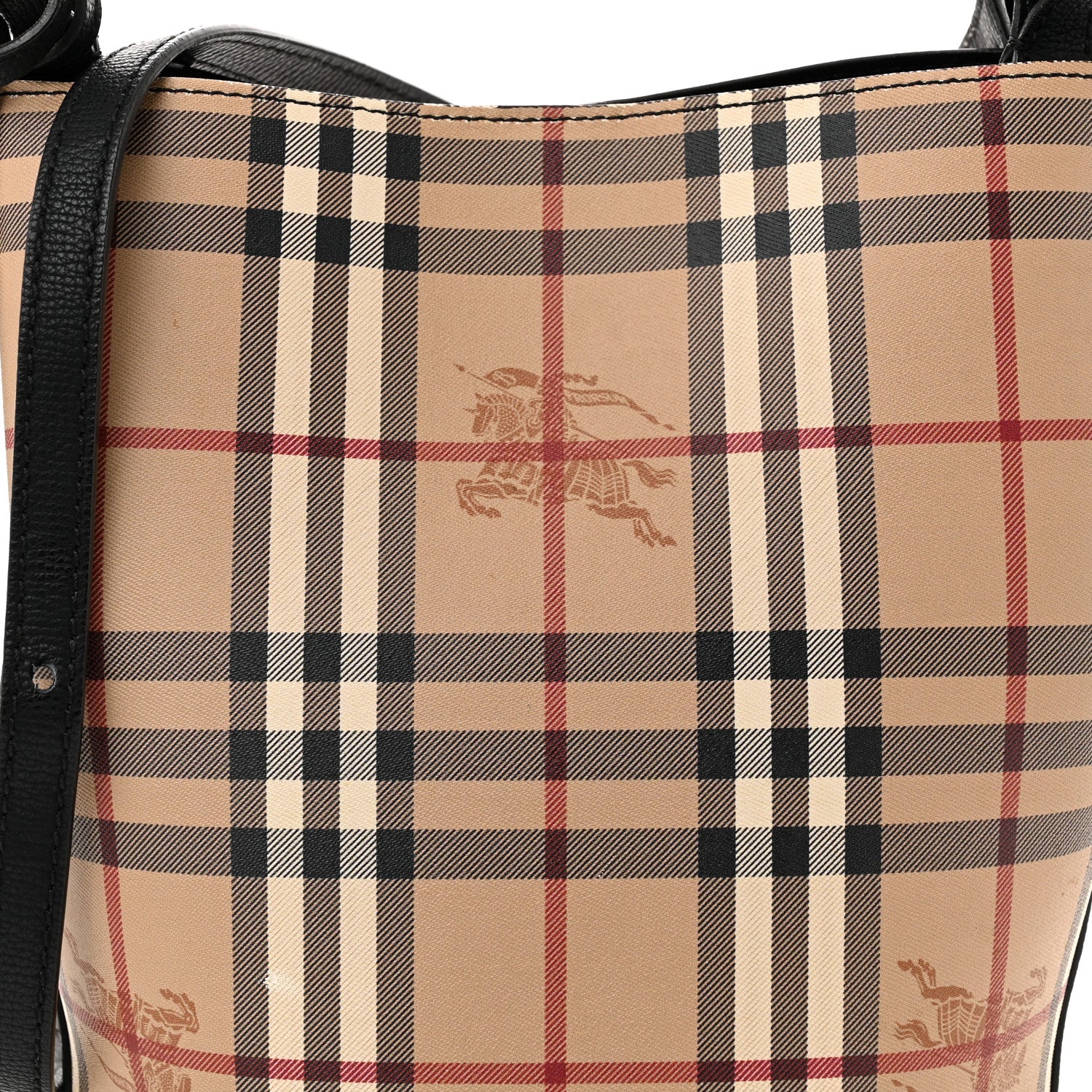 Burberry Haymarket Check Colours Small Lorne Bucket Crossbody Black 6 of 11