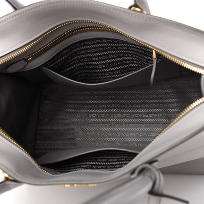 Prada Saffiano City Calfskin Medium Esplanade Tote Mercurio 5 of 10