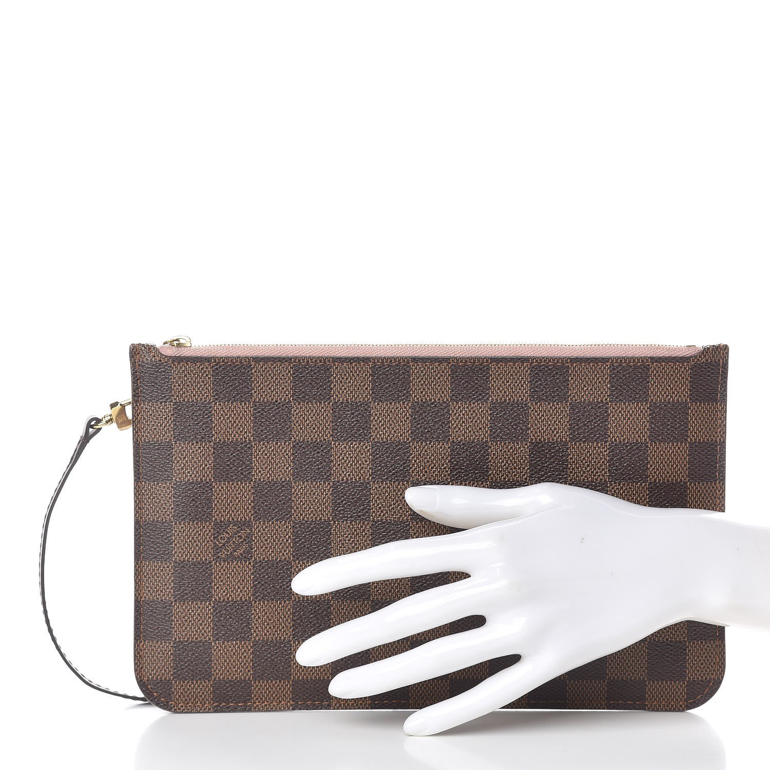 Louis Vuitton Damier Ebene Neverfull MM GM Pochette Rose Ballerine 2 of 8