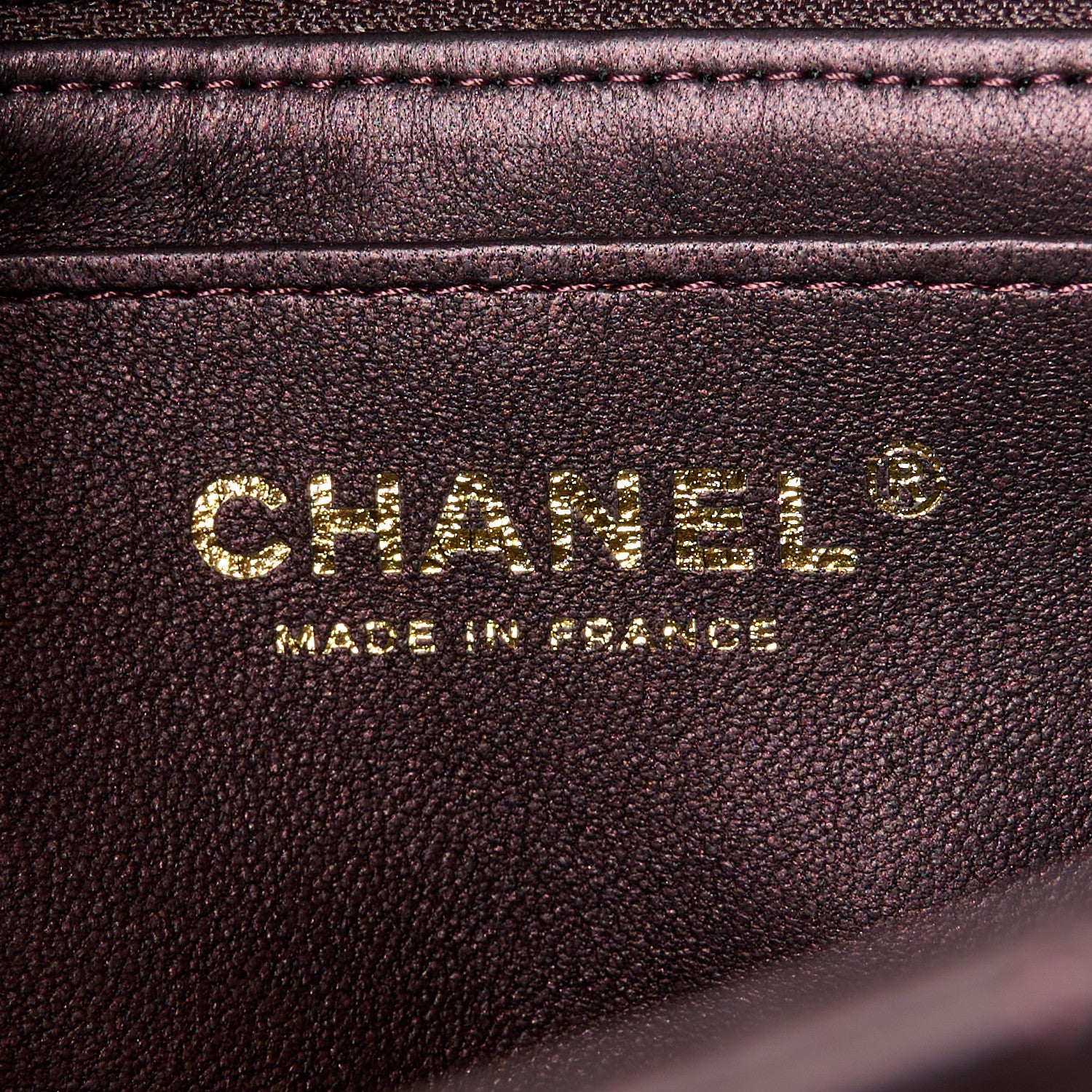 Chanel Iridescent Lambskin Quilted Mini Top Handle Rectangular Flap Burgundy 6 of 12