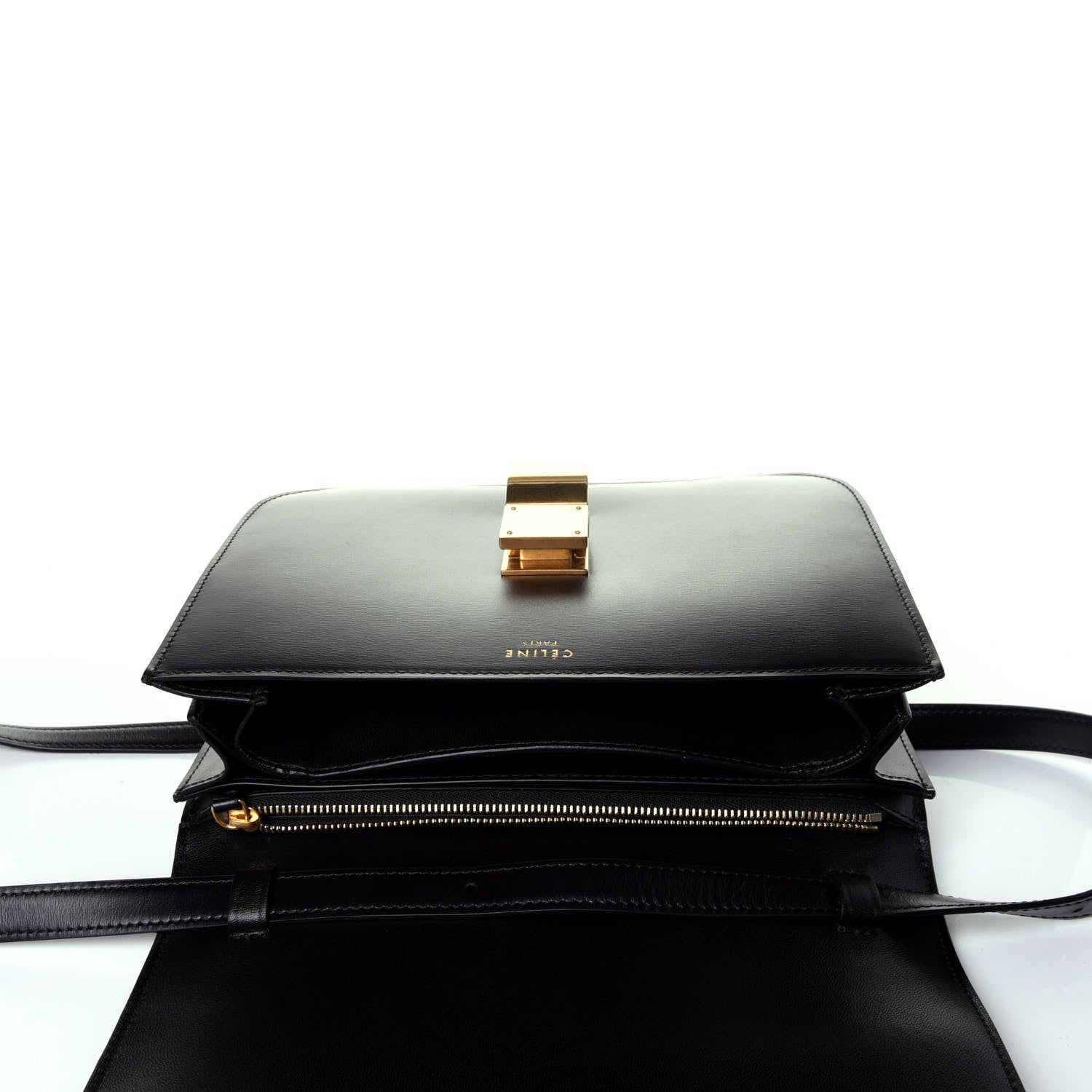 Celine Box Calfskin Medium Classic Box Flap Black 10 of 10