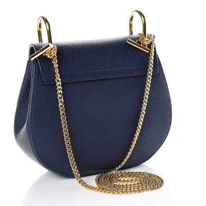 Chloe Grained Lambskin Mini Drew Shoulder Bag Royal Navy 3 of 10