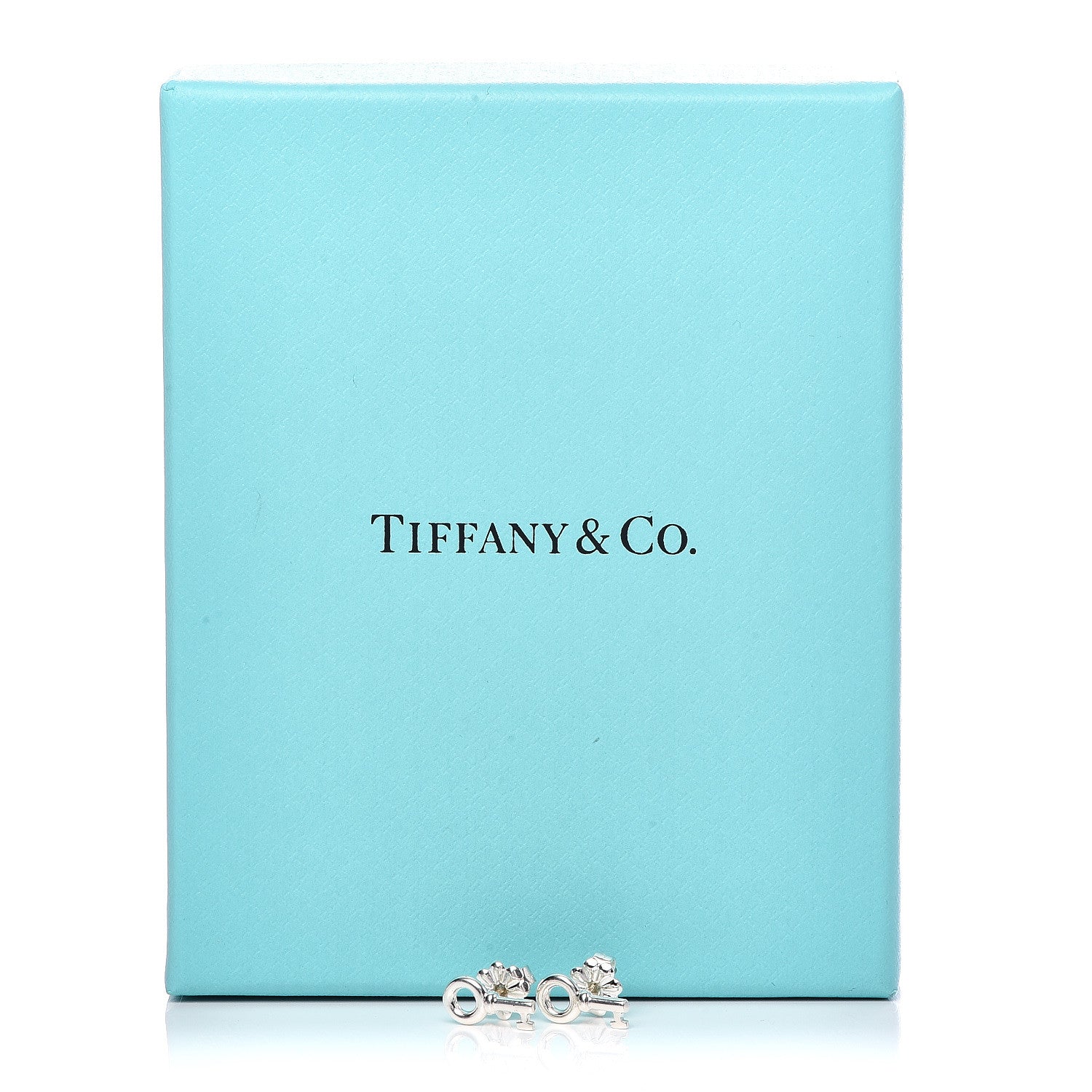 Tiffany Sterling Silver Key Earrings 5 of 5