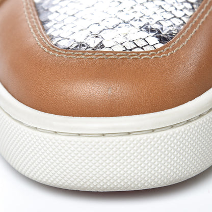 Christian Louboutin Calfskin Watersnake Print Rantus Flat Sneakers 40 Laiton Roccia 10 of 12