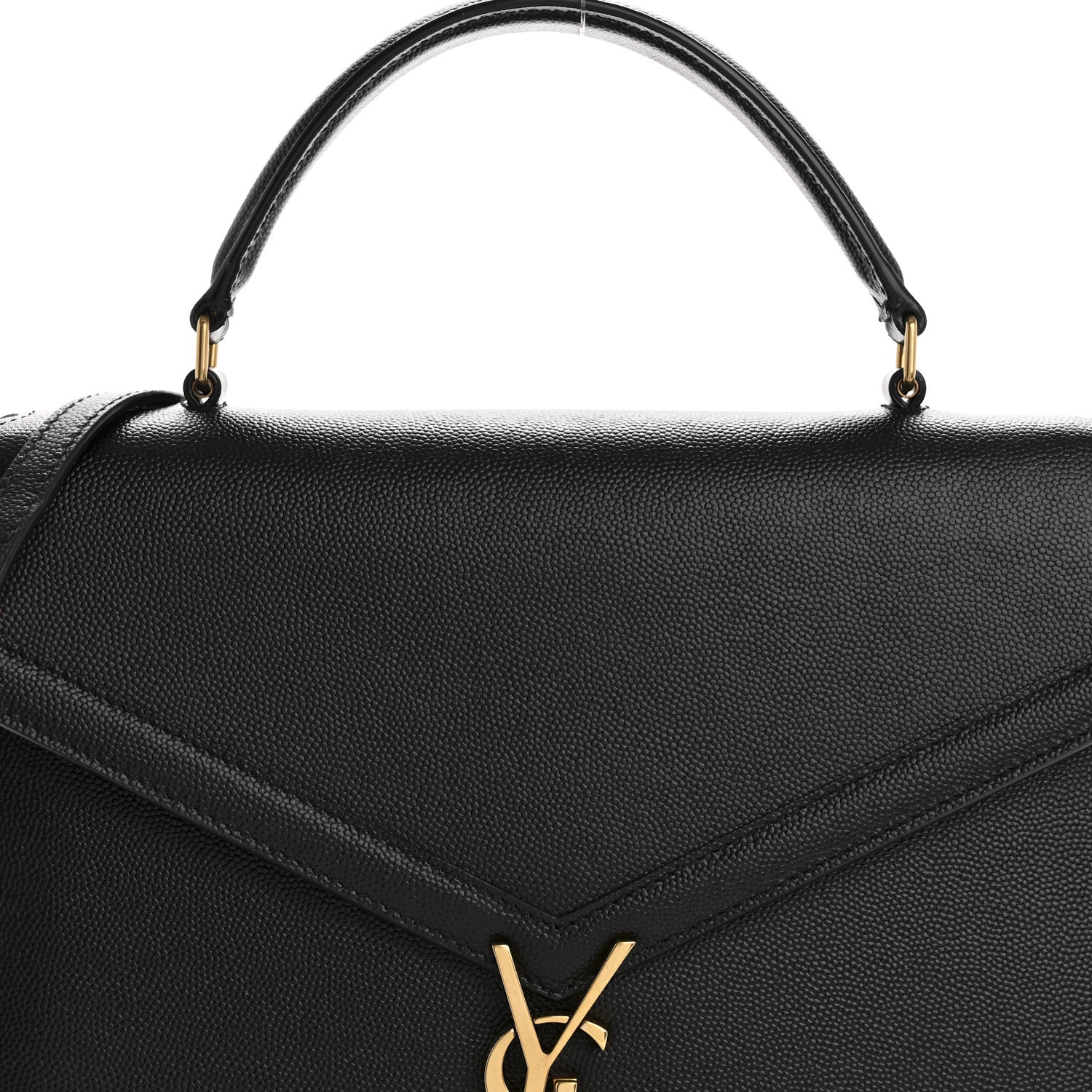 Saint Laurent Grain de Poudre Medium Classic Monogram Cassandra Top Handle Black 8 of 15