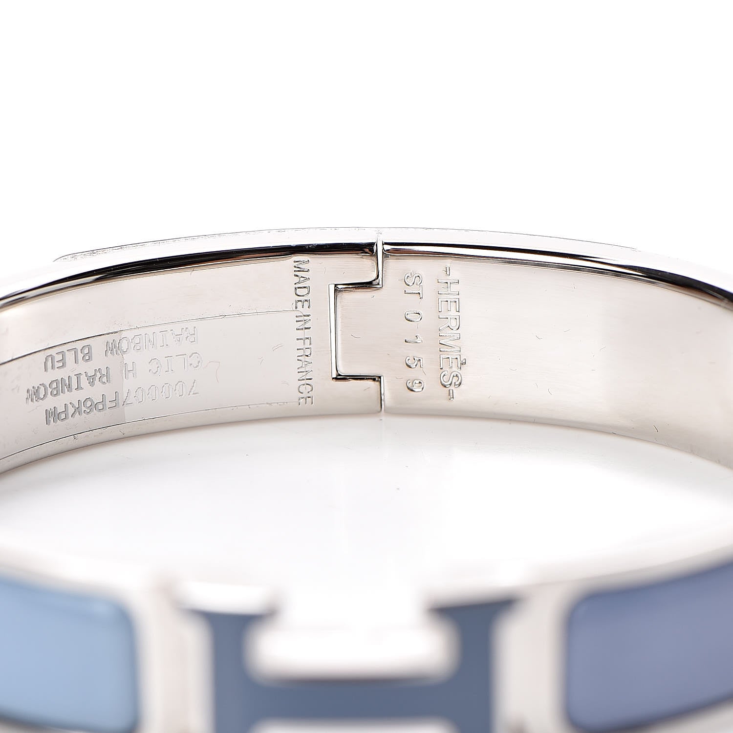 Hermes Enamel Narrow Clic Clac H Rainbow Bracelet PM Rainbow Bleu 4 of 5