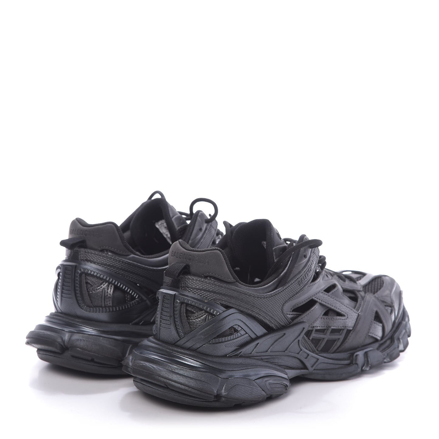 Rubber Mesh Pearlescent Mens Track.2 Open Sneakers 44 Black