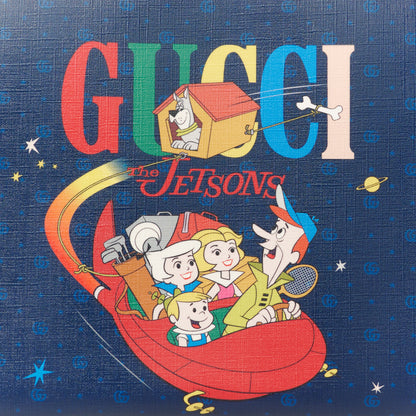 Gucci Coated Canvas The Jetsons Childrens Tote Blue Red Multicolor 9 of 11