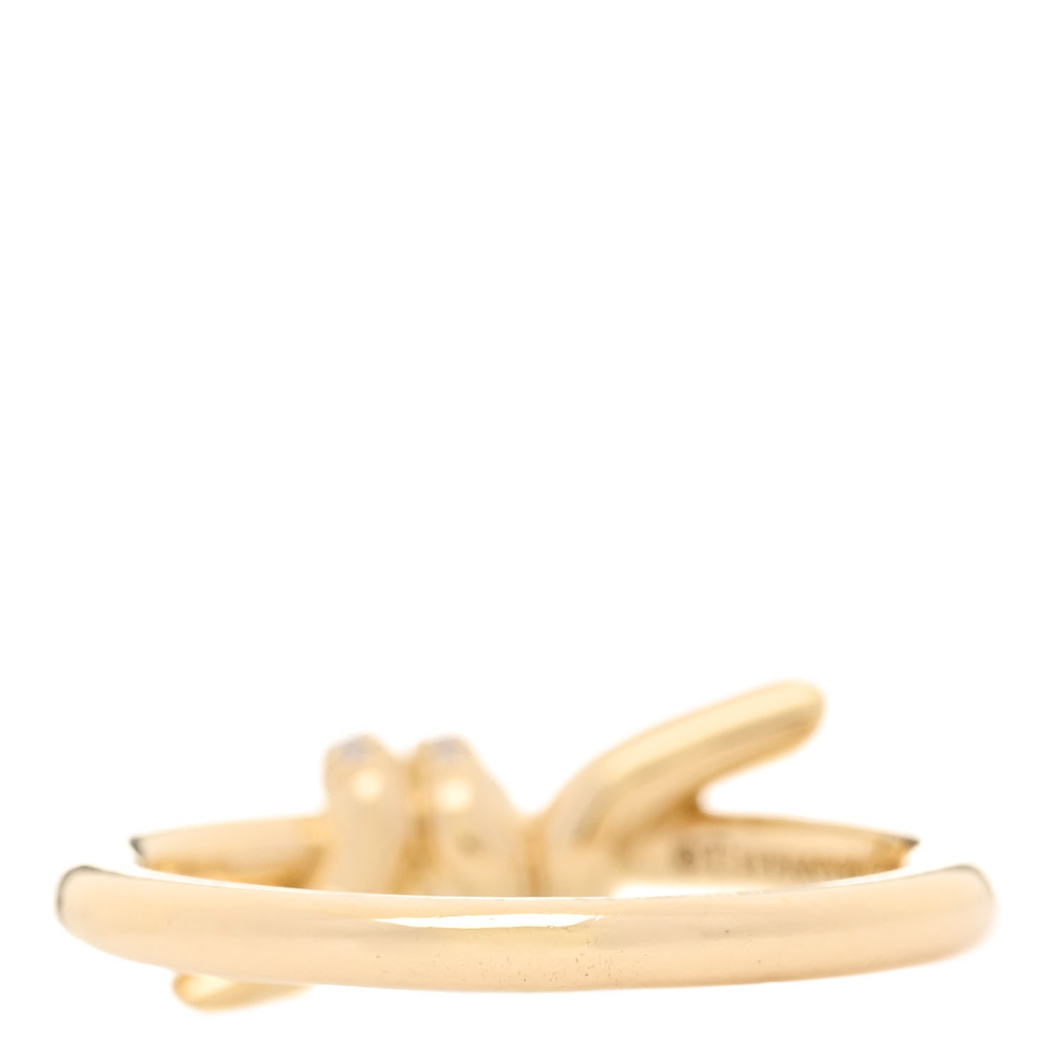Tiffany 18K Yellow Gold Diamond Small Knot Ring 50 5.25 3 of 5