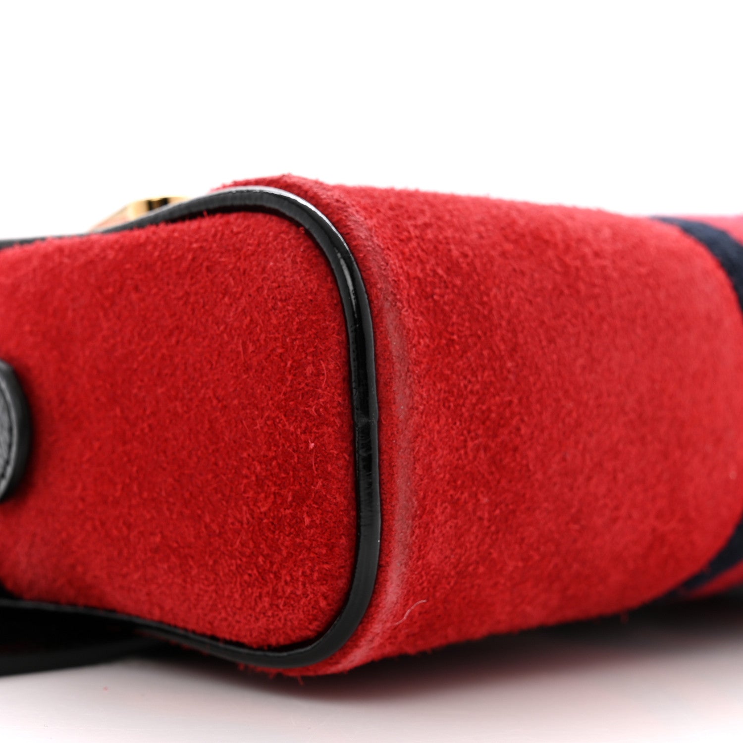 Gucci Suede Small Ophidia Belt Bag 95 38 Hibiscus Red 9 of 12