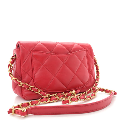 Chanel Lambskin Plexiglass Quilted Coco Love Flap Red 3 of 13