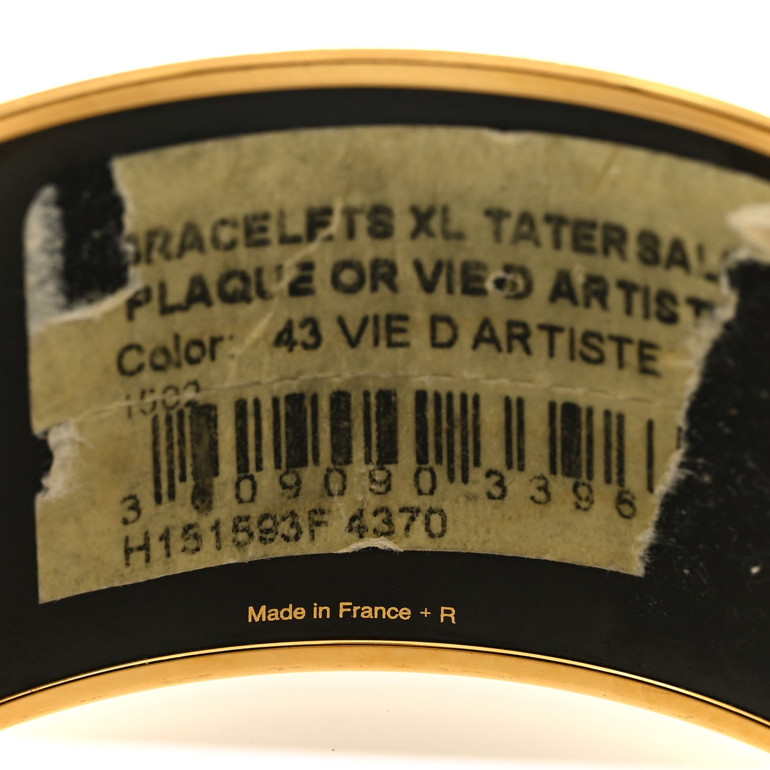 Hermes Enamel Printed Extra Wide Tatersale Bracelet 70 Vie D Artiste 5 of 6