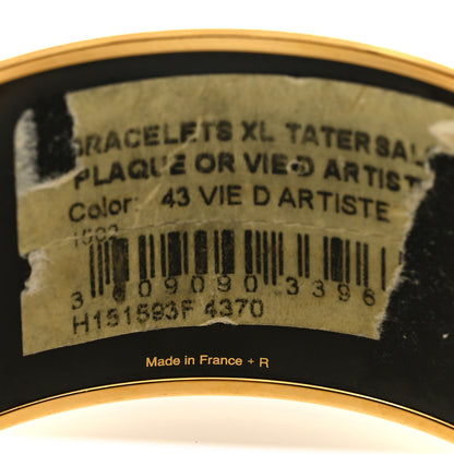 Hermes Enamel Printed Extra Wide Tatersale Bracelet 70 Vie D Artiste 5 of 6