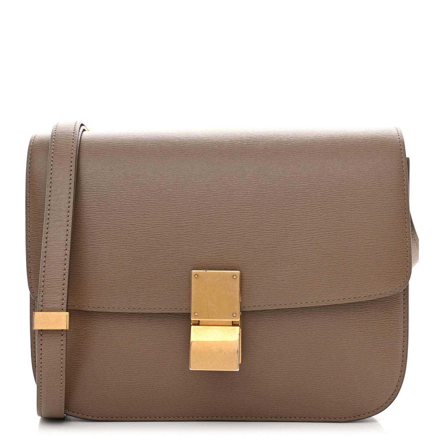 Celine Liege Calfskin Medium Classic Box Flap Bag Taupe 1 of 12