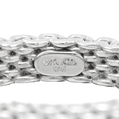 Tiffany Sterling Silver Narrow Mesh Somerset Ring 50 5.25 4 of 4
