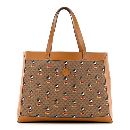 Gucci X DISNEY Mini Vintage GG Supreme Monogram Mickey Mouse Large Shopping Tote Beige Vintage Sun Oil 1 of 10