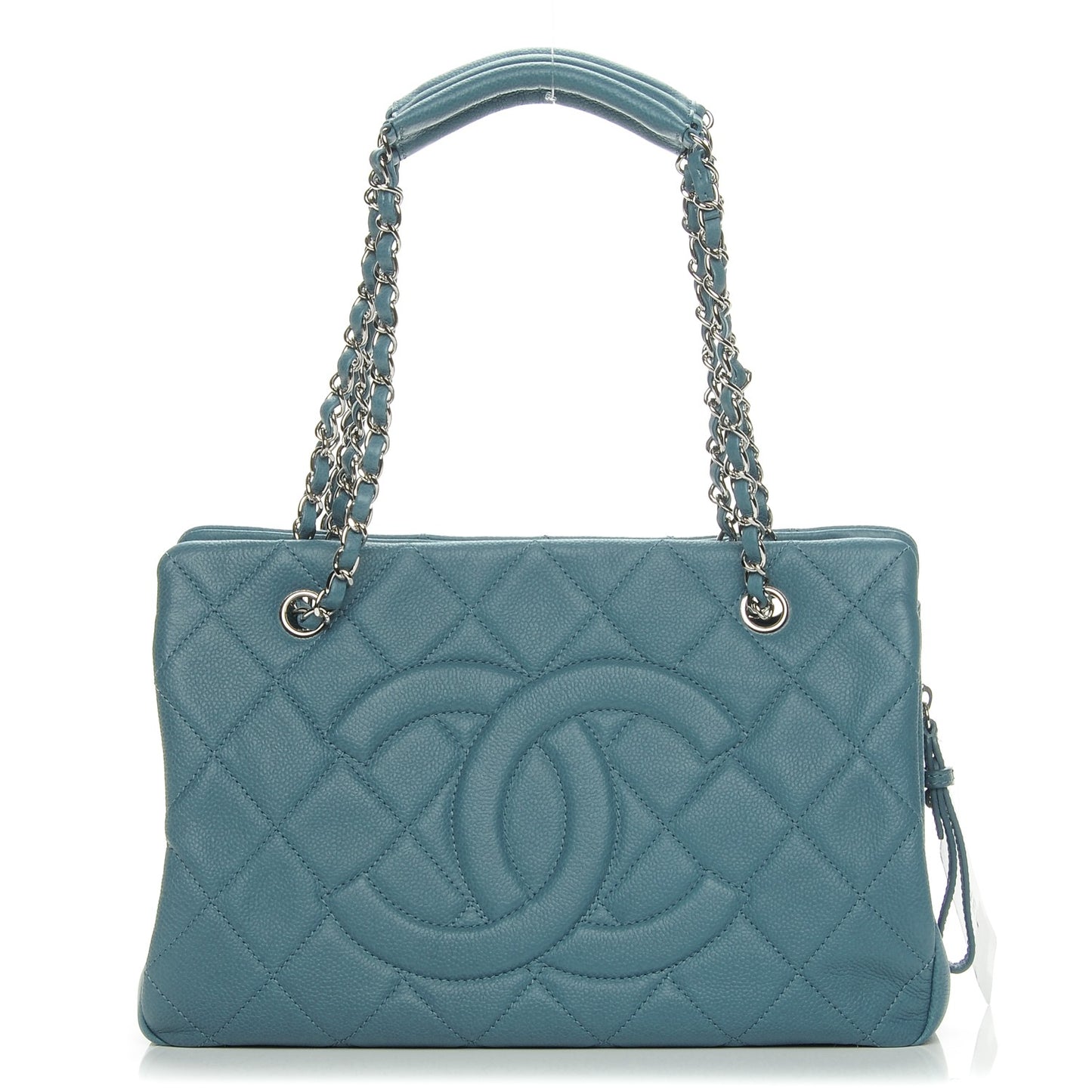 Caviar Quilted Timeless CC Tote Blue