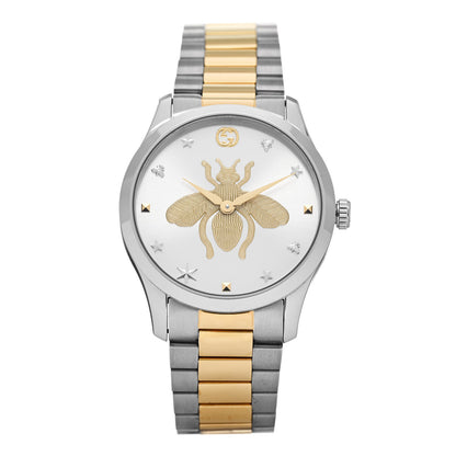 Gucci Stainless Steel 38mm G-Timeless Two Tone Bee Quartz Watch 1 of 4
