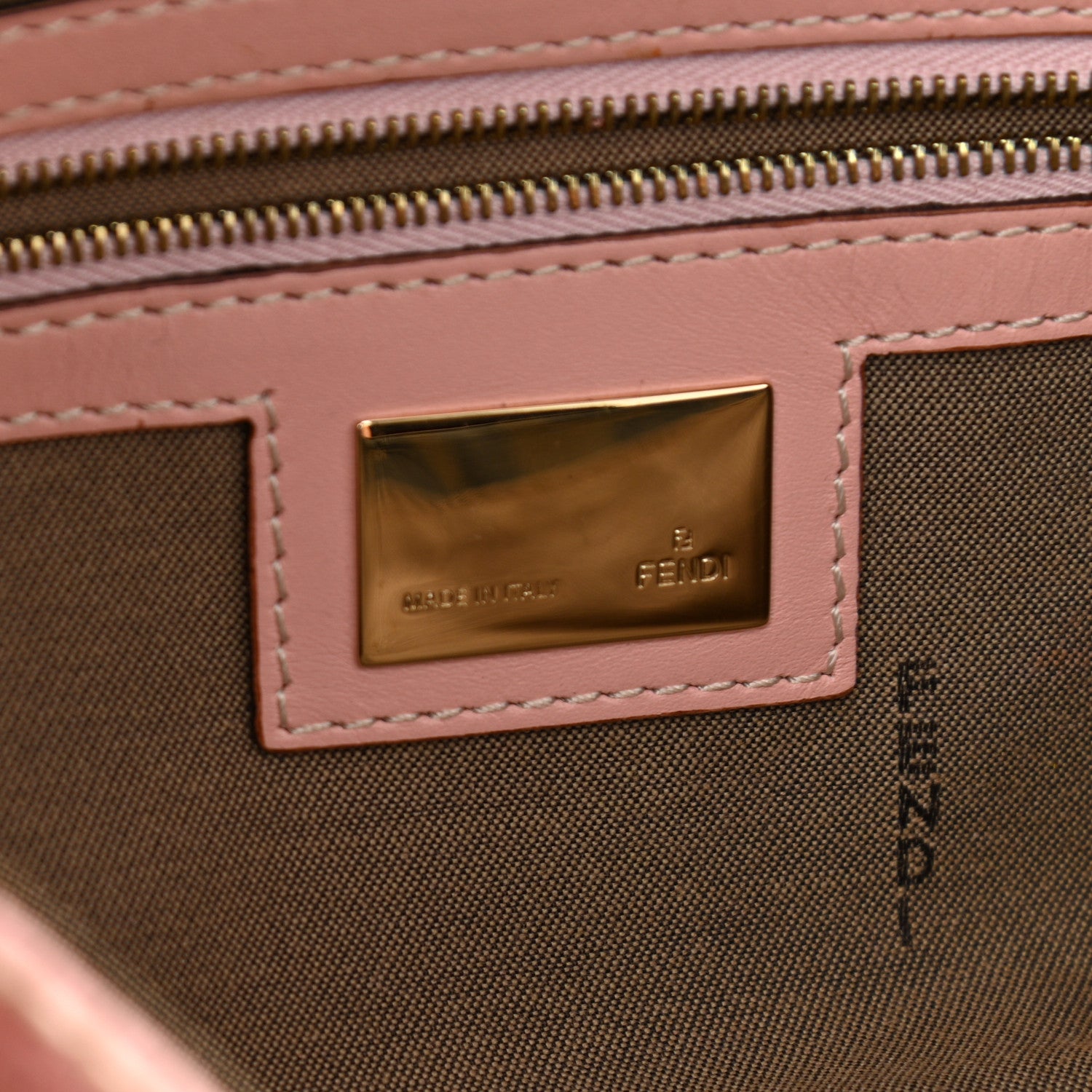 Fendi Calfskin Woven Baguette Cipria Beige Phard 6 of 11