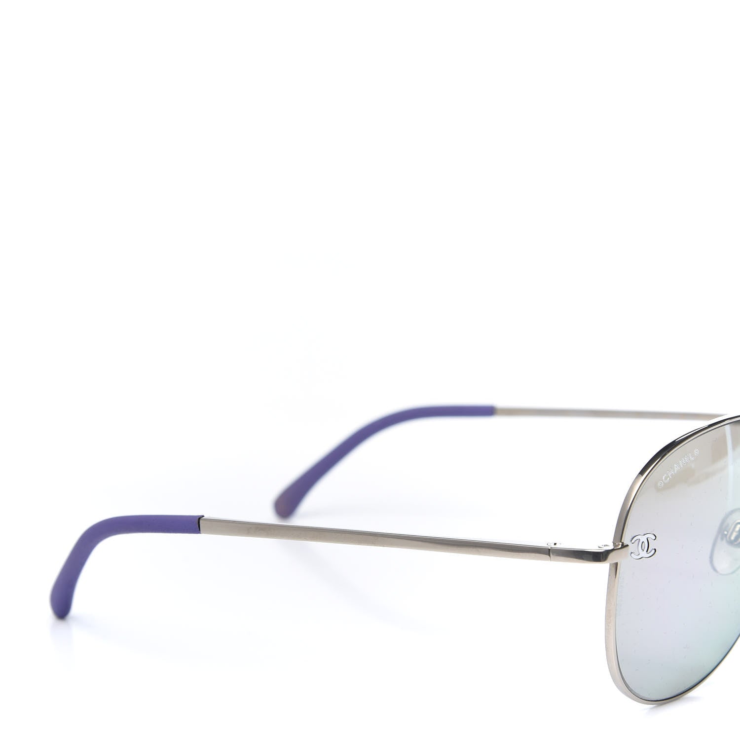 Chanel Polarized CC Aviator Sunglasses 4189-T-Q Purple 9 of 10