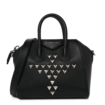 Givenchy Smooth Calfskin Triangle Studded Mini Antigona Black 2 of 16