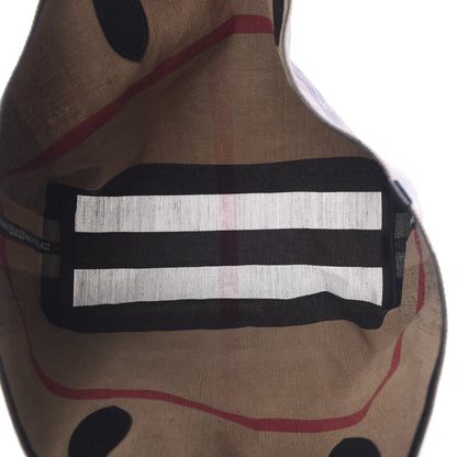Burberry Coated Canvas Mega Check Medium Doodle Tote Black 5 of 9