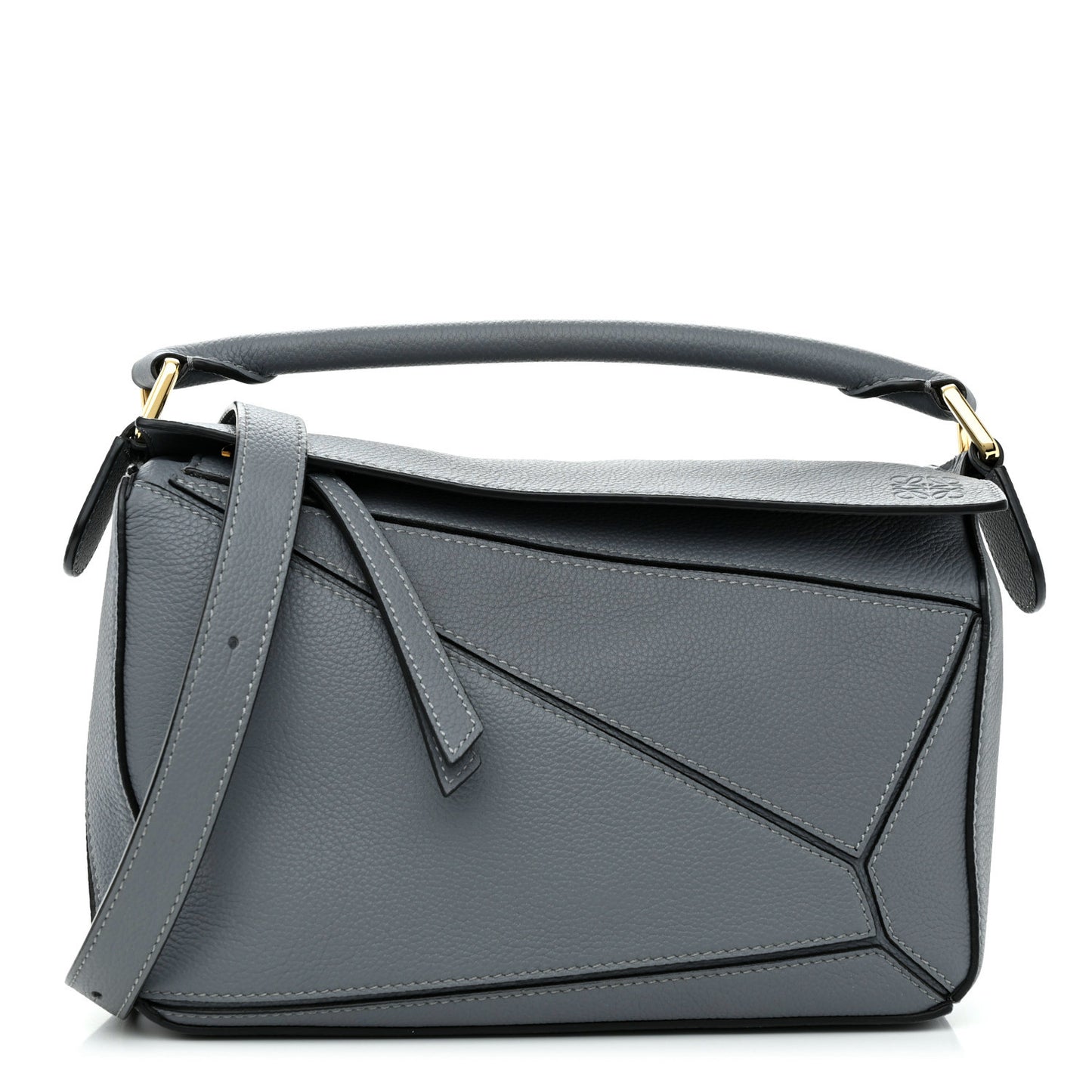Calfskin Small Puzzle Bag Gunmetal