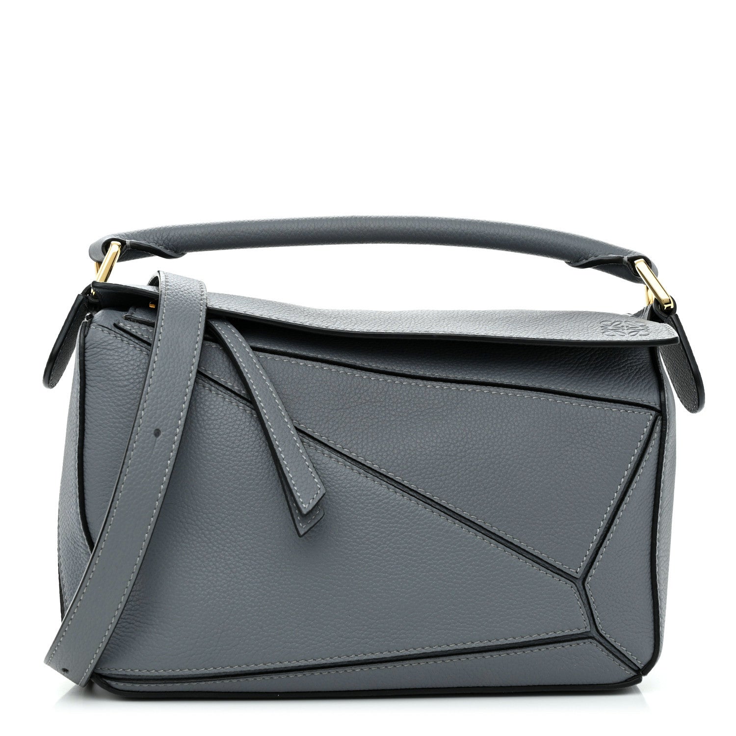 Loewe Calfskin Small Puzzle Bag Gunmetal 1 of 10