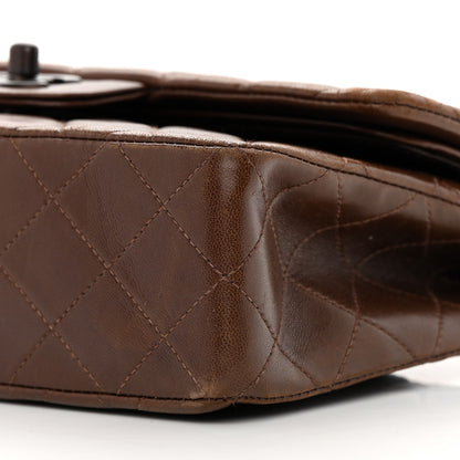 Chanel Lambskin Quilted Small Double Flap Dark Brown 11 of 18