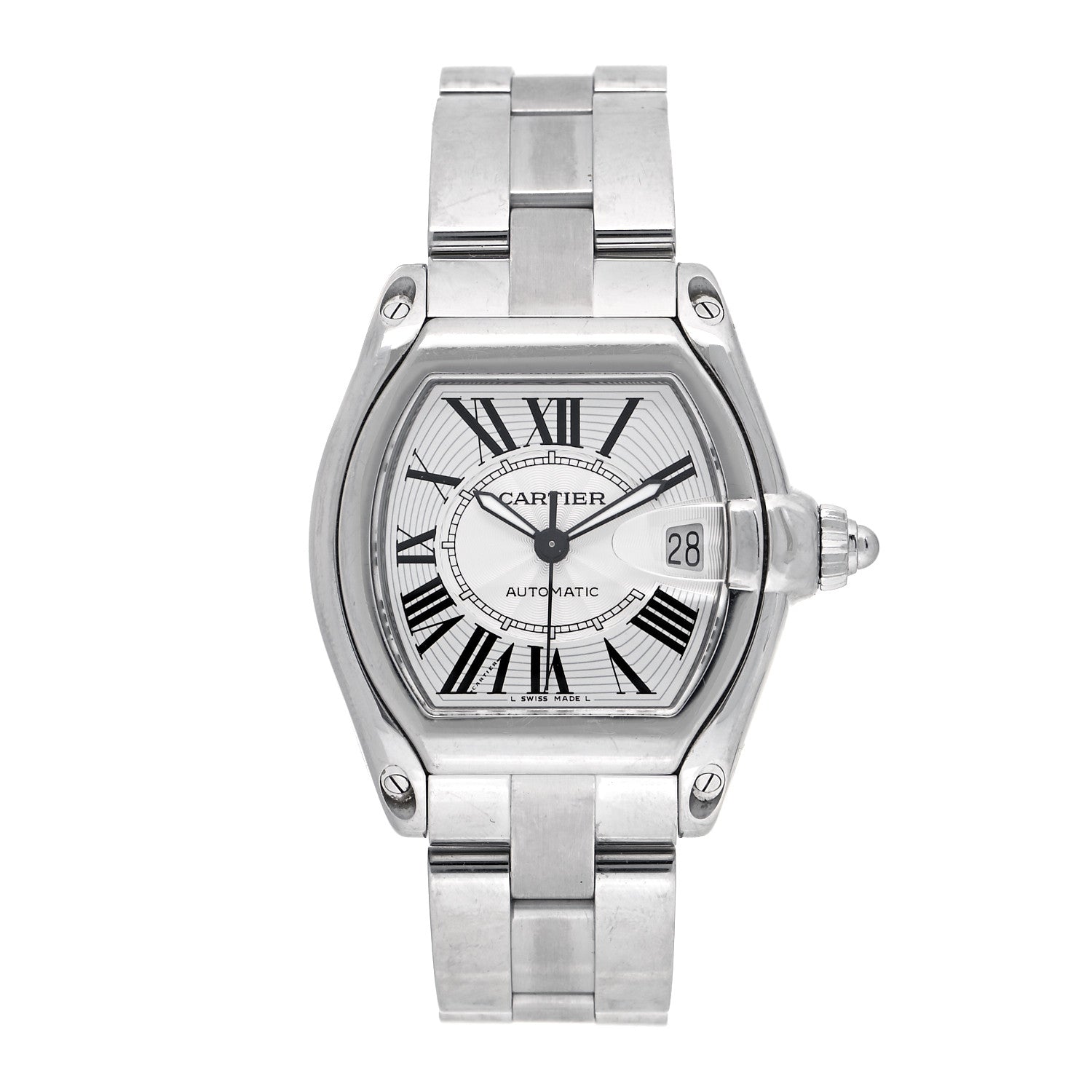 Cartier Stainless Steel 37mm Roadster Automatic Watch 1 of 5