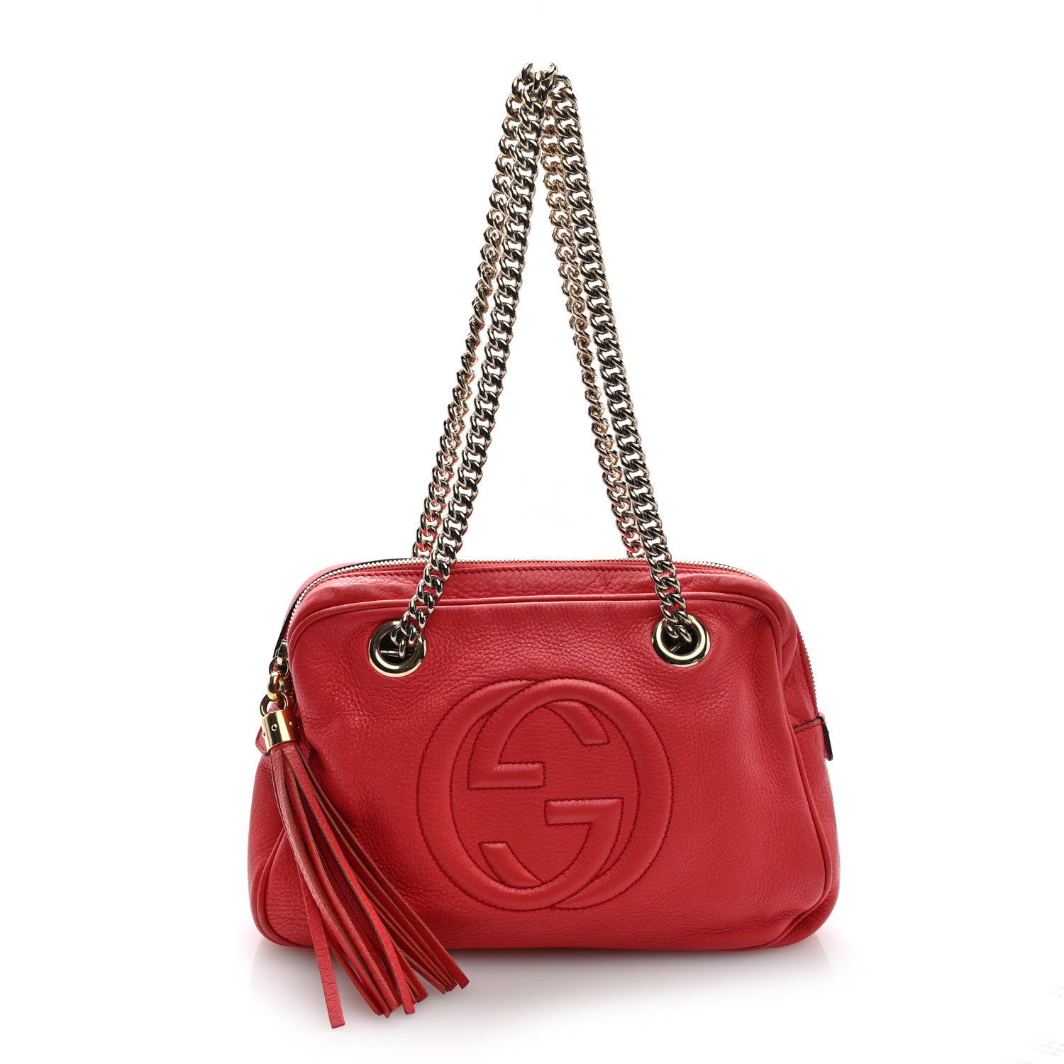 Gucci Pebbled Calfskin Small Soho Bowler Begonia Pink 1 of 11