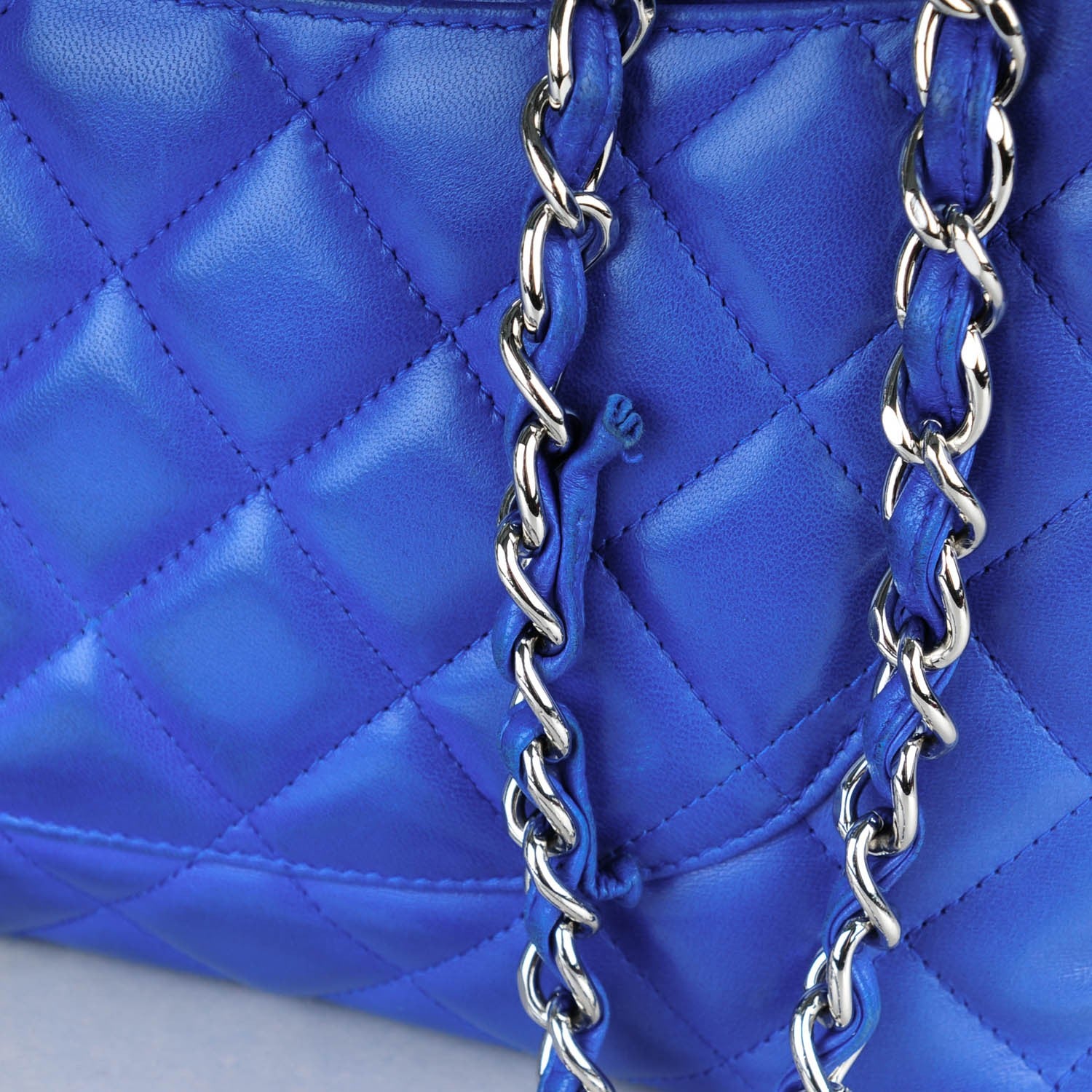 Chanel Lambskin Quilted Jumbo Single Flap Blue 6 of 10