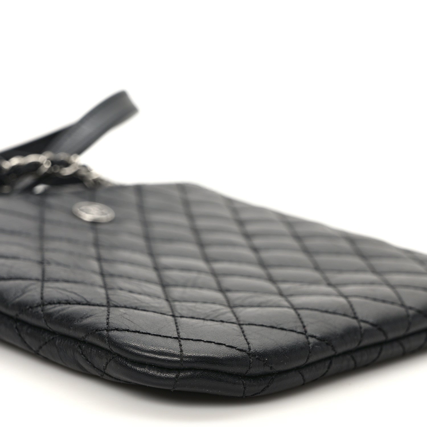 Chanel Aged Calfskin Quilted Crossbody Bag Black 7 of 8