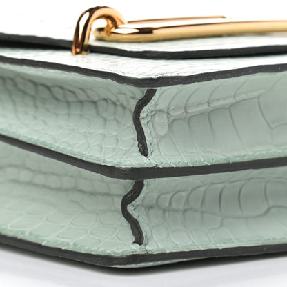 Hermes Matte Alligator Mini Sac Roulis Vert D’eau 8 of 9