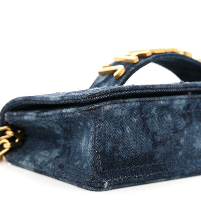 Christian Dior Denim Embroidered Mini J'Adior Chain Flap Bag Blue 9 of 12