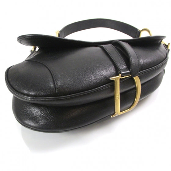 Christian Dior Leather Saddle Bag Black 4 of 11