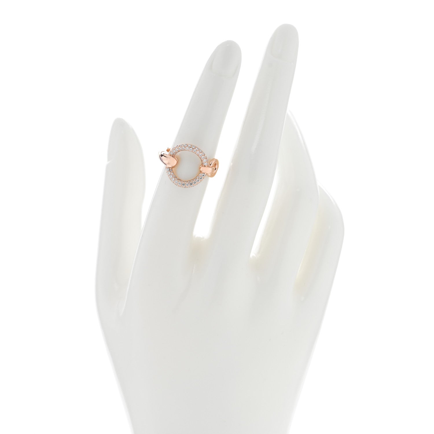 Hermes 18K Rose Gold Diamond Filet d'Or Ring 51 5.75 2 of 4