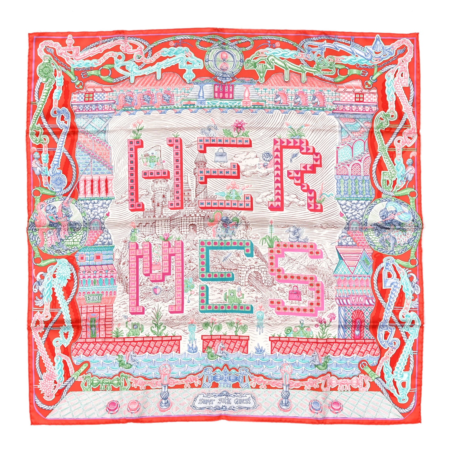 Silk Super Silk Quest Scarf 90 Rouge Grenadine