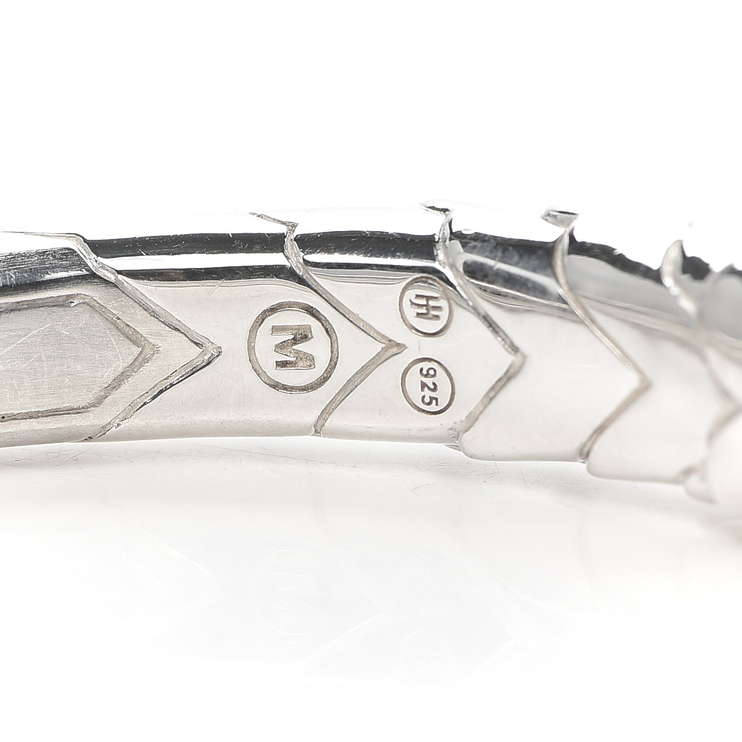 Sterling Silver Sapphire Spinel Naga Dragon Cuff Bracelet