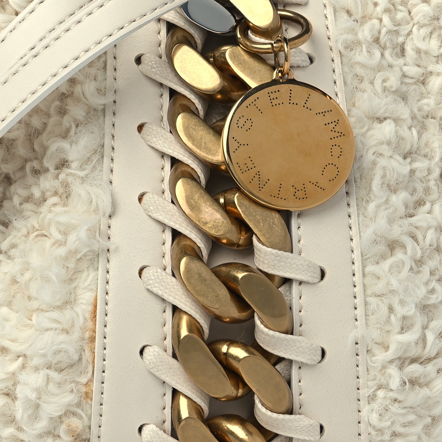 Stella McCartney Eco Alter Nappa Eco Shearling Clutch Natural 8 of 12