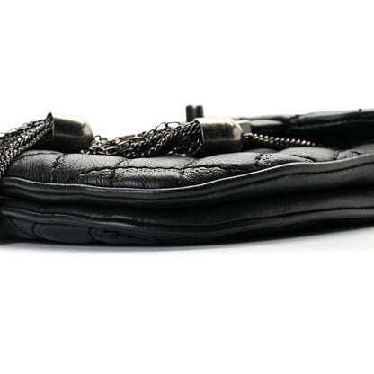 Chanel Calfskin Quilted Coco Sporran Small Tassel Flap Black 9 of 10