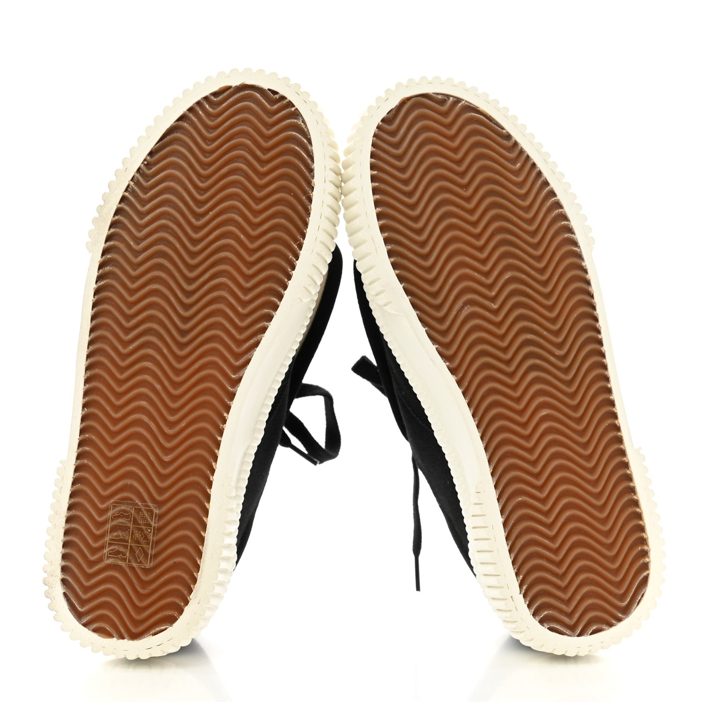 Jacquard Anagram Calfskin Flap Sneakers 35 Black