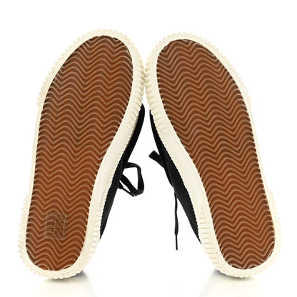 Loewe Jacquard Anagram Calfskin Flap Sneakers 35 Black 6 of 11