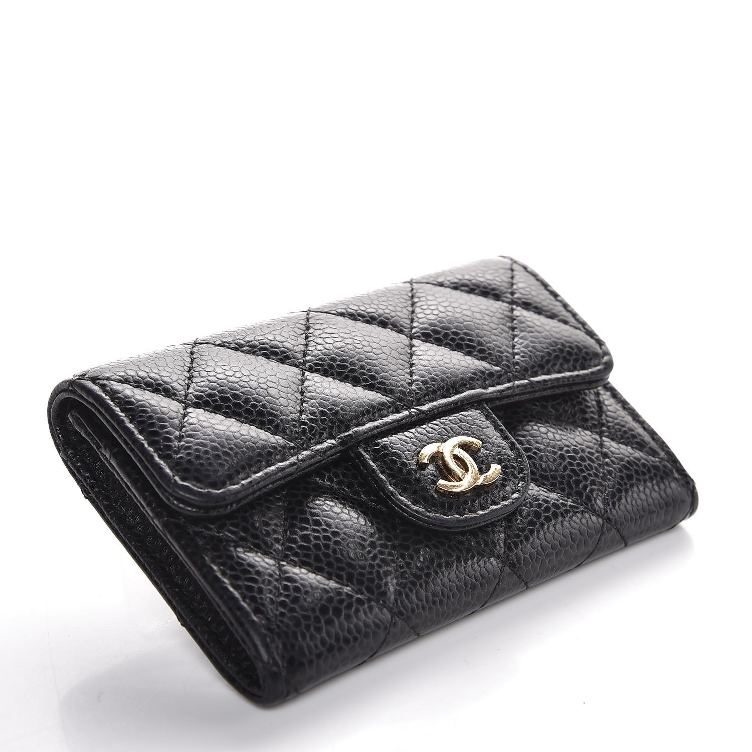 Chanel Caviar Quilted Flap Card Holder Black 4 of 8