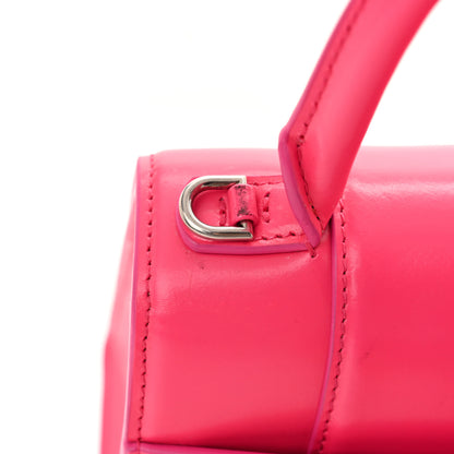 Balenciaga Shiny Box Calfskin Small Hourglass Top Handle Bag Acid Fuchsia 12 of 16