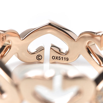 Cartier 18K Pink Gold Diamond Hearts and Symbols Ring 61 9.5 4 of 5