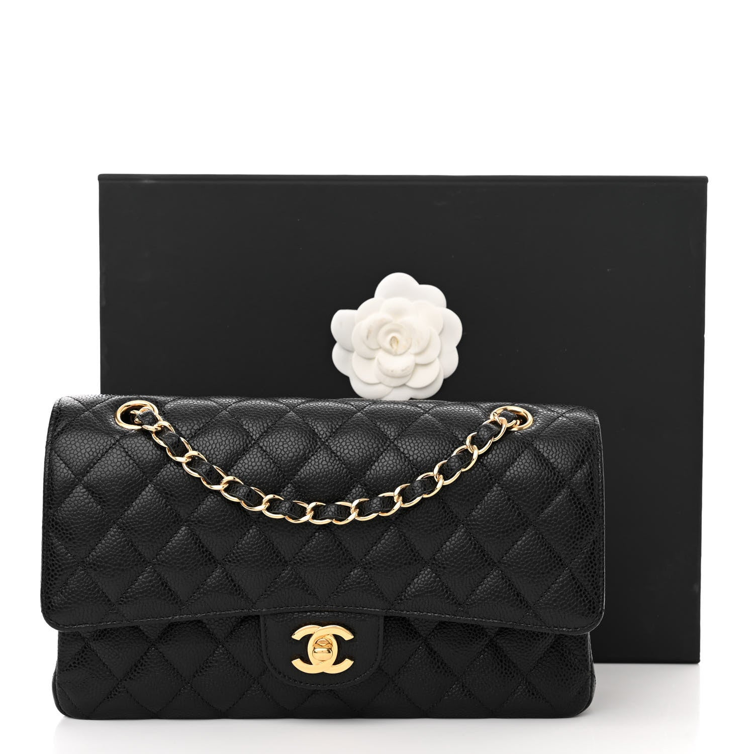 Chanel Caviar Quilted Medium Double Flap Black 11 of 11