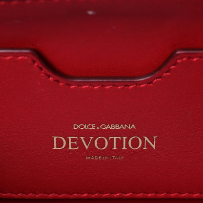 Dolce & Gabbana Nappa Quilted Large Devotion Bag Red 5 of 8